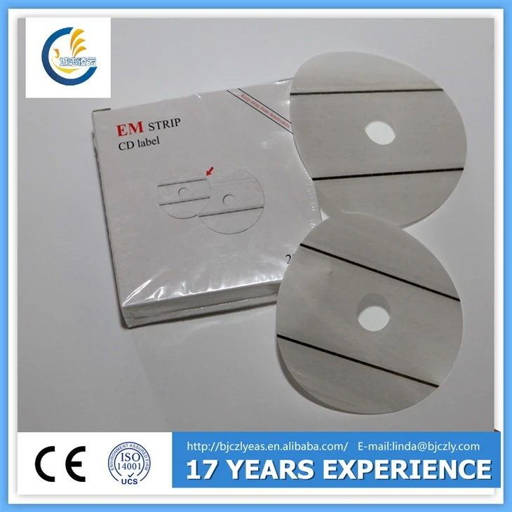 Етикетка безпеки CD CD (дві смужки)